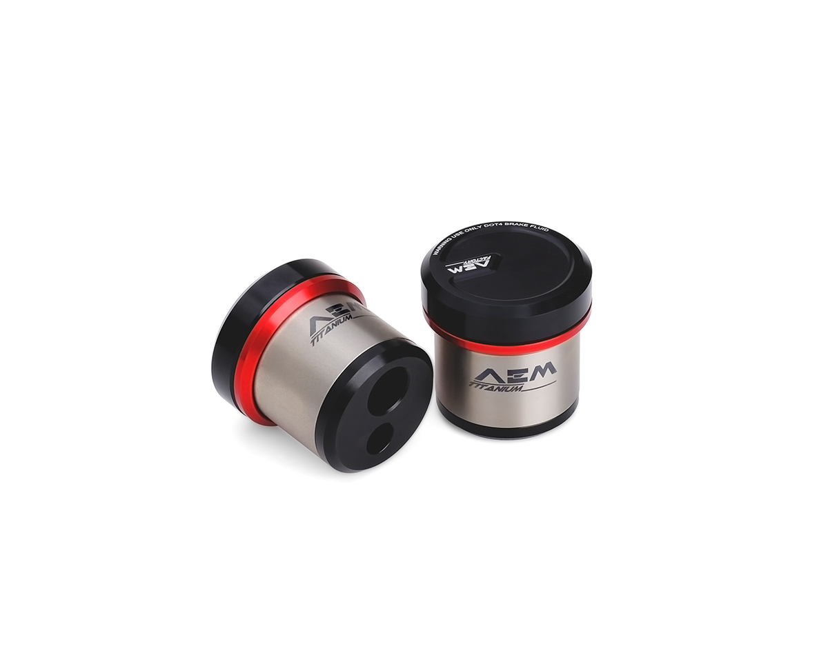 AEM FACTORY - TITANIUM INTEGRATED RESERVOIR FLUID TANKS FOR BREMBO MCS (SELF PURGING) MASTER CYLINDERS AEM FACTORY - TITANIUM INTEGRATED RESERVOIR FLUID TANKS FOR BREMBO MCS (SELF PURGING) MASTER CYLINDERS
